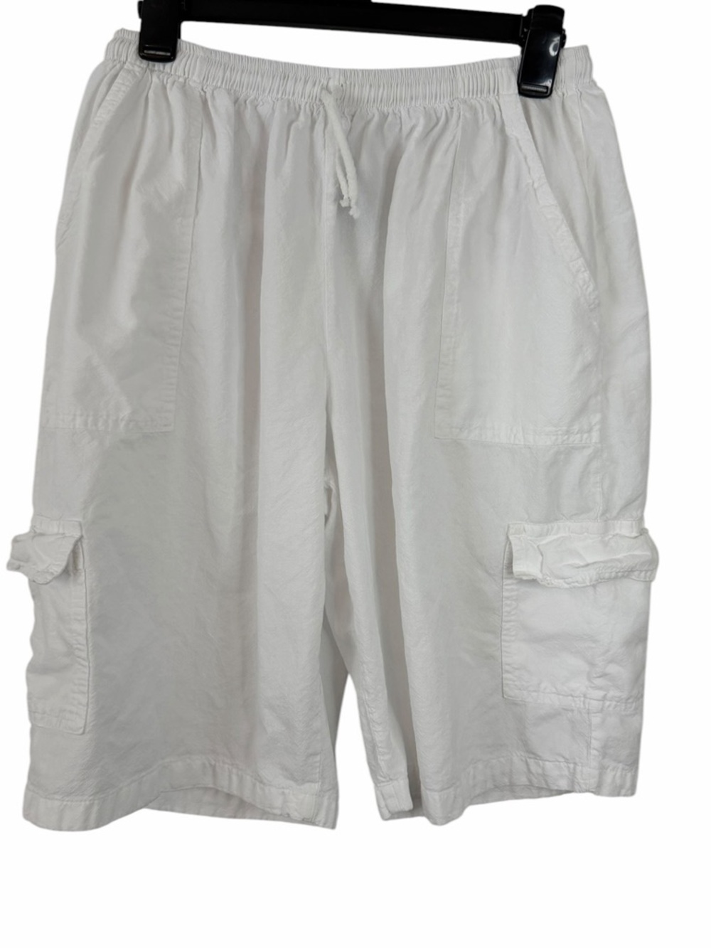 Pineda Men's White Cargo Drawstring Shorts XL
